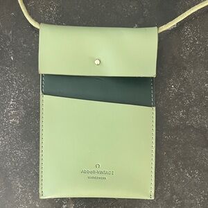 Abbott Vintage Green Leather Crossbody Bag NWOT